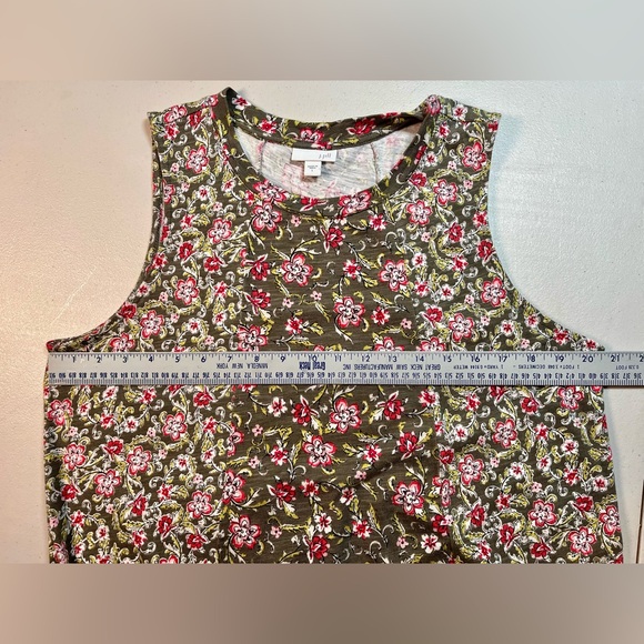 J. Jill Floral Print sleeveless, knee length dress, size L - Picture 6 of 13